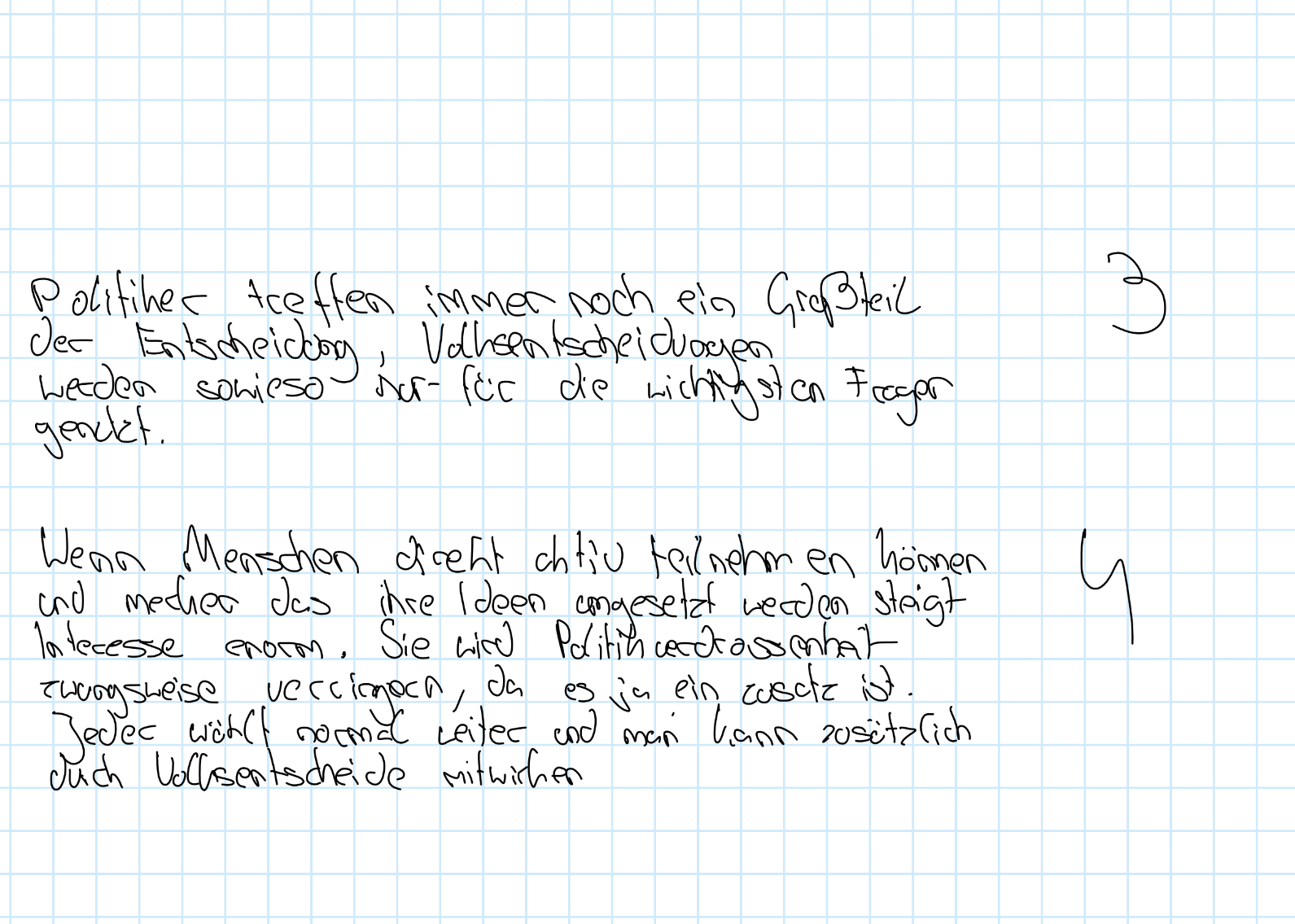 Beispiel einer guten Handschrift-Referenz